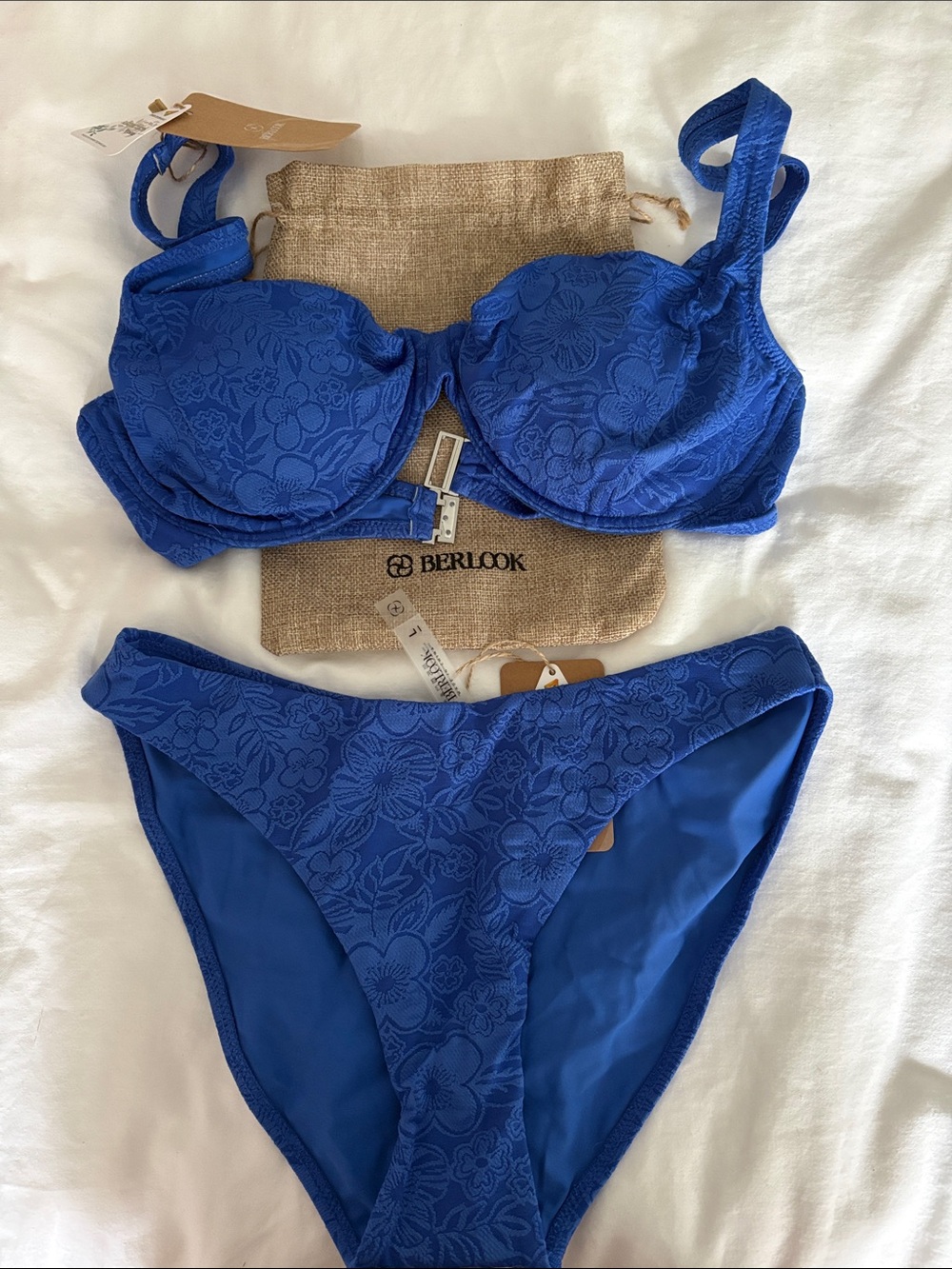 Berlook Royal Blue Floral Bikini Set